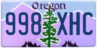 OR license plate 998XHC