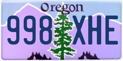 OR license plate 998XHE