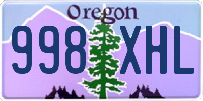 OR license plate 998XHL
