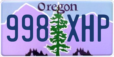 OR license plate 998XHP