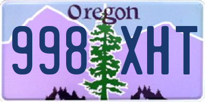 OR license plate 998XHT