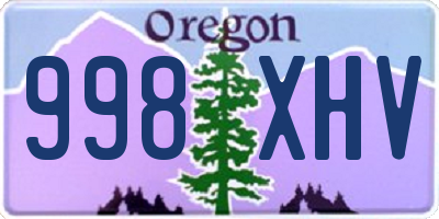OR license plate 998XHV