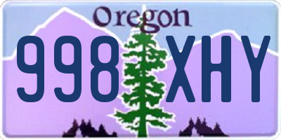 OR license plate 998XHY