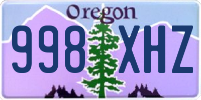 OR license plate 998XHZ