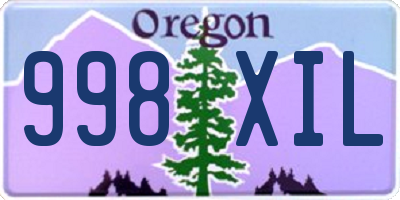 OR license plate 998XIL