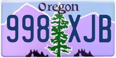 OR license plate 998XJB