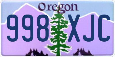 OR license plate 998XJC