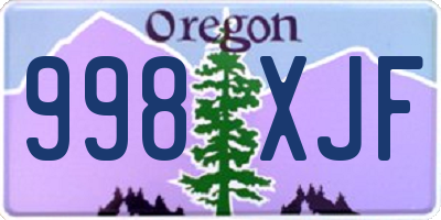 OR license plate 998XJF