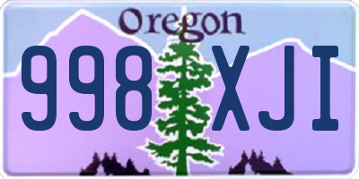 OR license plate 998XJI
