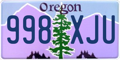 OR license plate 998XJU