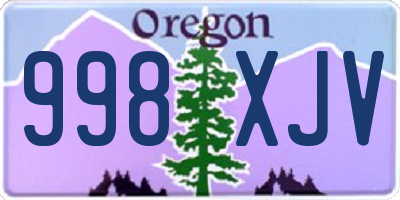 OR license plate 998XJV