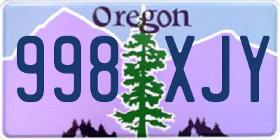 OR license plate 998XJY