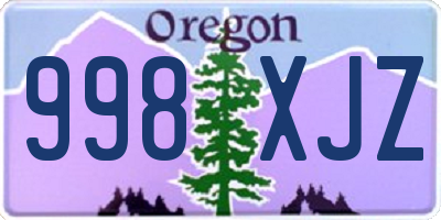 OR license plate 998XJZ