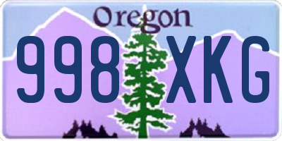 OR license plate 998XKG