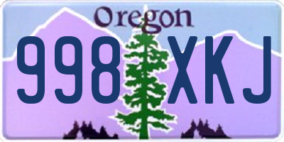 OR license plate 998XKJ