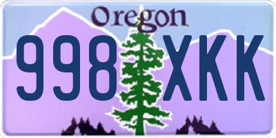 OR license plate 998XKK