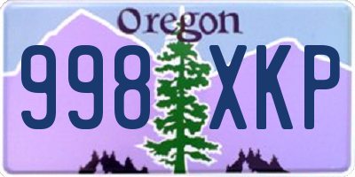 OR license plate 998XKP