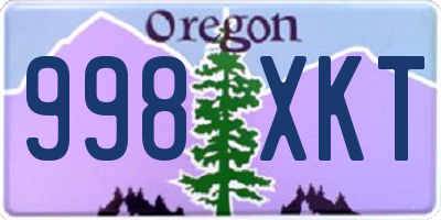 OR license plate 998XKT