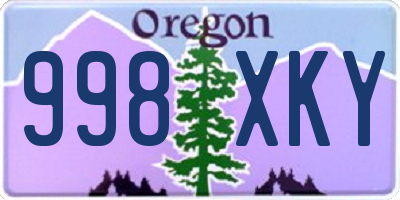 OR license plate 998XKY