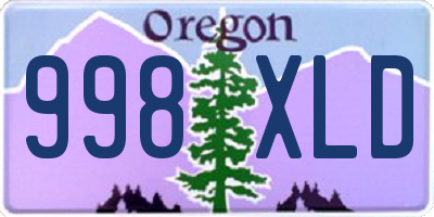 OR license plate 998XLD