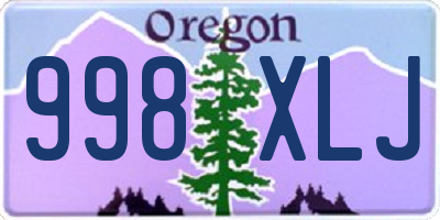 OR license plate 998XLJ