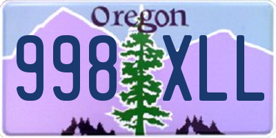OR license plate 998XLL