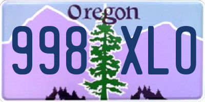 OR license plate 998XLO