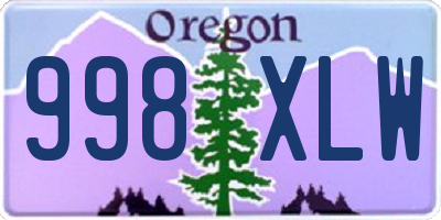 OR license plate 998XLW