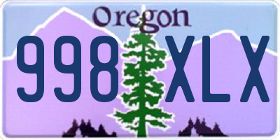OR license plate 998XLX