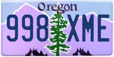 OR license plate 998XME