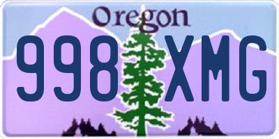 OR license plate 998XMG