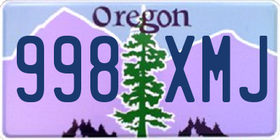 OR license plate 998XMJ