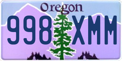 OR license plate 998XMM