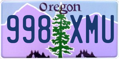 OR license plate 998XMU
