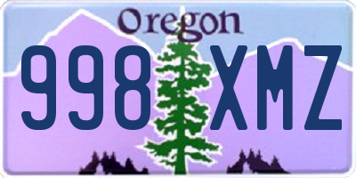 OR license plate 998XMZ