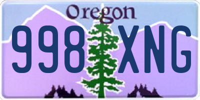 OR license plate 998XNG