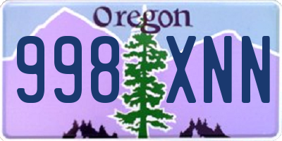 OR license plate 998XNN