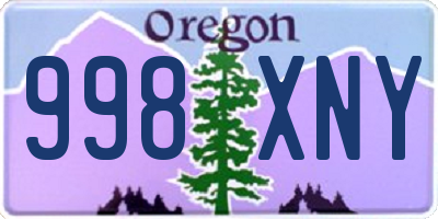 OR license plate 998XNY