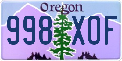 OR license plate 998XOF