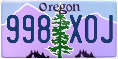 OR license plate 998XOJ