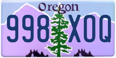 OR license plate 998XOQ
