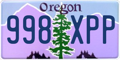 OR license plate 998XPP