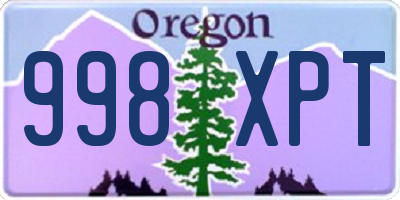 OR license plate 998XPT