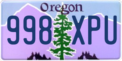 OR license plate 998XPU