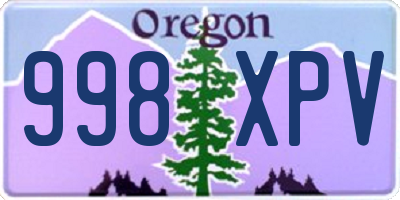 OR license plate 998XPV