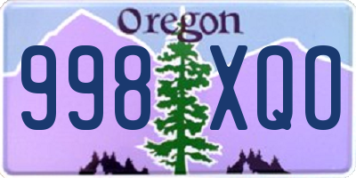 OR license plate 998XQO