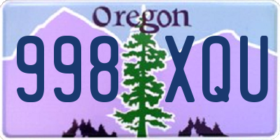 OR license plate 998XQU
