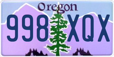 OR license plate 998XQX