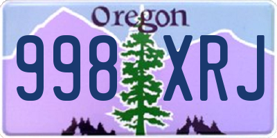 OR license plate 998XRJ