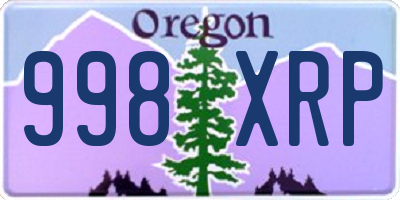 OR license plate 998XRP